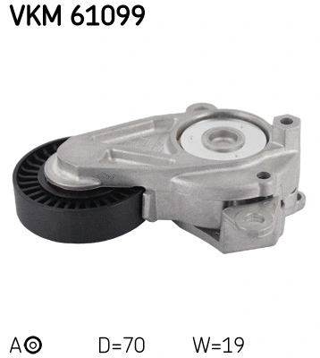 VKM 61099 SKF Натяжной ролик, поликлиновой ремень (фото 1)
