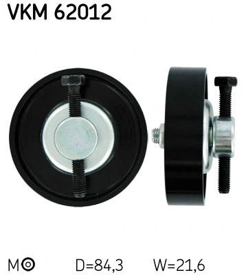 VKM 62012 SKF Натяжной ролик, поликлиновой ремень (фото 1)