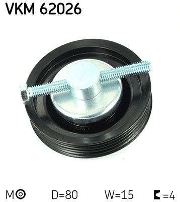 VKM 62026 SKF Натяжной ролик, поликлиновой ремень (фото 2)