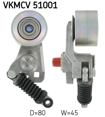 VKMCV 51001 SKF Натяжной ролик, поликлиновой ремень (фото 1)