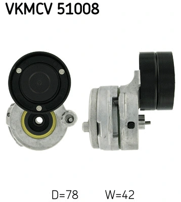 VKMCV 51008 SKF Натяжной ролик, поликлиновой ремень (фото 1)