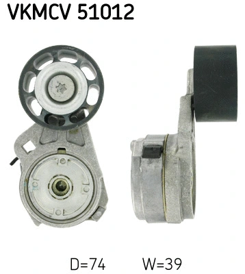 VKMCV 51012 SKF Натяжной ролик, поликлиновой ремень (фото 1)