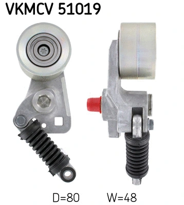 VKMCV 51019 SKF Натяжной ролик, поликлиновой ремень (фото 1)