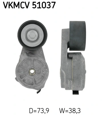 VKMCV 51037 SKF Натяжной ролик, поликлиновой ремень (фото 1)