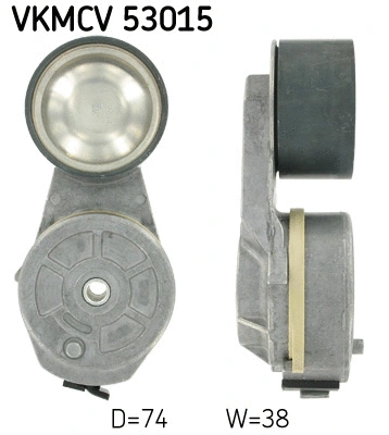 VKMCV 53015 SKF Натяжной ролик, поликлиновой ремень (фото 1)
