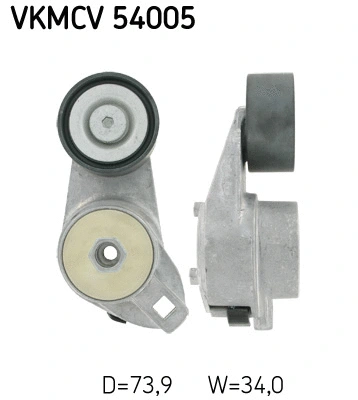 VKMCV 54005 SKF Натяжной ролик, поликлиновой ремень (фото 1)