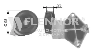 FA23996 FLENNOR Натяжной ролик, поликлиновой ремень (фото 1)