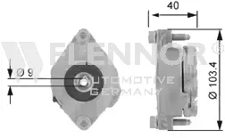 FA99010 FLENNOR Натяжной ролик, поликлиновой ремень (фото 1)