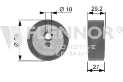 FS22902 FLENNOR Натяжной ролик, поликлиновой ремень (фото 2)