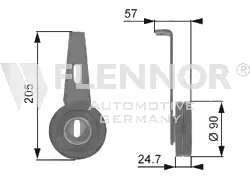 FS22910 FLENNOR Натяжной ролик, поликлиновой ремень (фото 1)