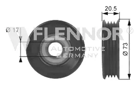 FS99249 FLENNOR Натяжной ролик, поликлиновой ремень (фото 2)