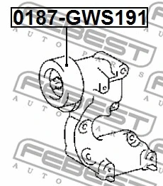 0187-GWS191 FEBEST Натяжной ролик, поликлиновой ремень (фото 2)