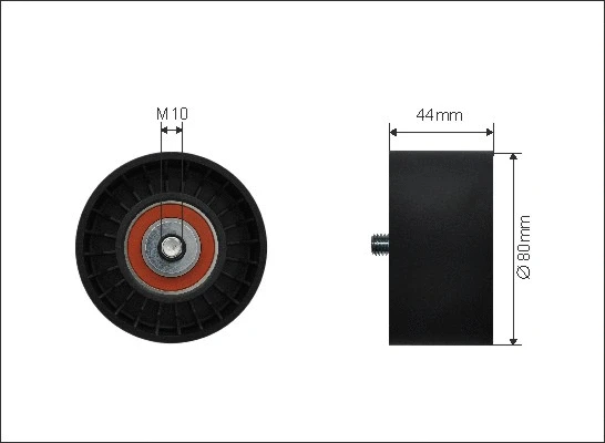 476-118 CAFFARO Натяжной ролик, поликлиновой ремень (фото 1)