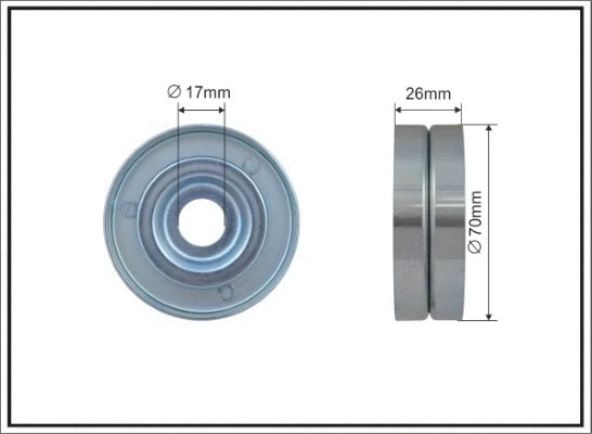 500629 CAFFARO Натяжной ролик, поликлиновой ремень (фото 1)