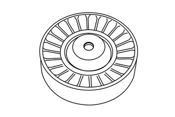 111765 WXQP Натяжной ролик, поликлиновой ремень (фото 1)