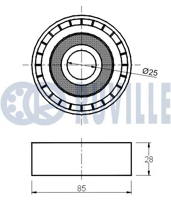 540339 RUVILLE Паразитный / ведущий ролик, поликлиновой ремень (фото 2)