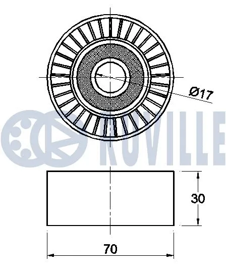 542626 RUVILLE Паразитный / ведущий ролик, поликлиновой ремень (фото 2)