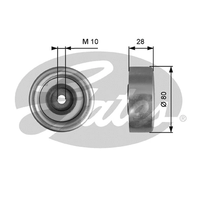 T36778 GATES Паразитный / ведущий ролик, поликлиновой ремень (фото 1)