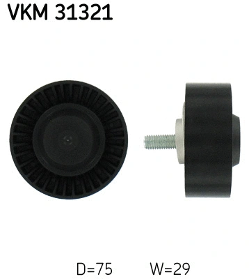 VKM 31321 SKF Паразитный / ведущий ролик, поликлиновой ремень (фото 1)
