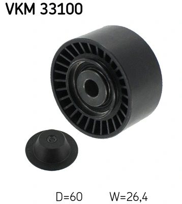 VKM 33100 SKF Паразитный / ведущий ролик, поликлиновой ремень (фото 1)