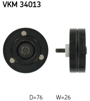VKM 34013 SKF Паразитный / ведущий ролик, поликлиновой ремень (фото 1)