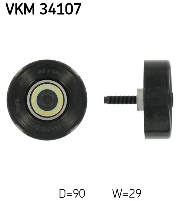 VKM 34107 SKF Паразитный / ведущий ролик, поликлиновой ремень (фото 1)