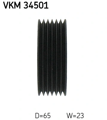 VKM 34501 SKF Паразитный / ведущий ролик, поликлиновой ремень (фото 3)