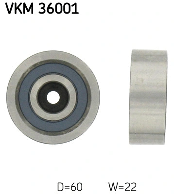 VKM 36001 SKF Паразитный / ведущий ролик, поликлиновой ремень (фото 1)