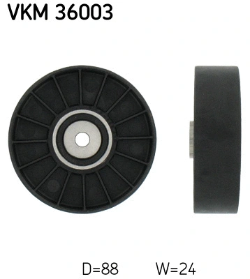 VKM 36003 SKF Паразитный / ведущий ролик, поликлиновой ремень (фото 1)