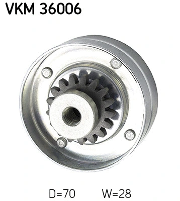 VKM 36006 SKF Паразитный / ведущий ролик, поликлиновой ремень (фото 2)