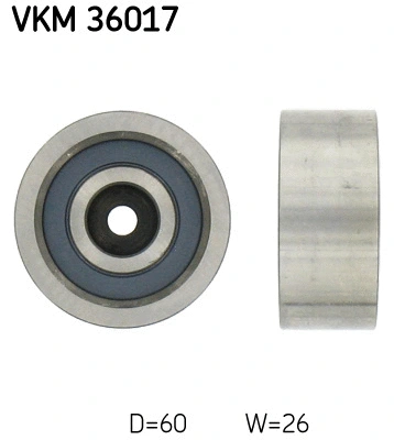 VKM 36017 SKF Паразитный / ведущий ролик, поликлиновой ремень (фото 1)