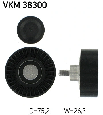 VKM 38300 SKF Паразитный / ведущий ролик, поликлиновой ремень (фото 1)