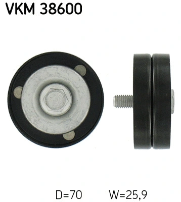 VKM 38600 SKF Паразитный / ведущий ролик, поликлиновой ремень (фото 1)