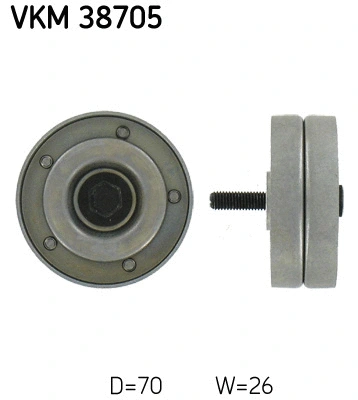 VKM 38705 SKF Паразитный / ведущий ролик, поликлиновой ремень (фото 1)