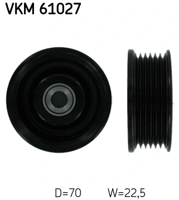 VKM 61027 SKF Паразитный / ведущий ролик, поликлиновой ремень (фото 1)