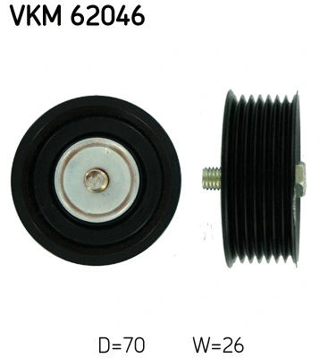 VKM 62046 SKF Паразитный / ведущий ролик, поликлиновой ремень (фото 1)