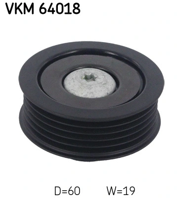 VKM 64018 SKF Паразитный / ведущий ролик, поликлиновой ремень (фото 1)