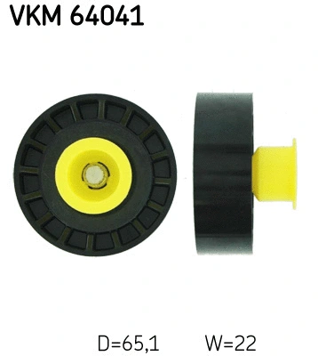 VKM 64041 SKF Паразитный / ведущий ролик, поликлиновой ремень (фото 1)