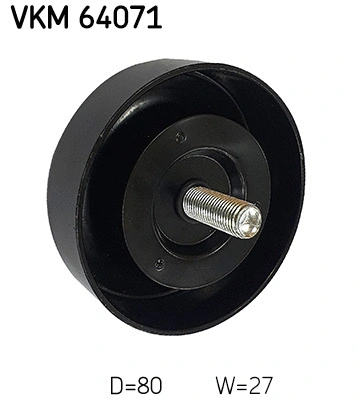 VKM 64071 SKF Паразитный / ведущий ролик, поликлиновой ремень (фото 2)
