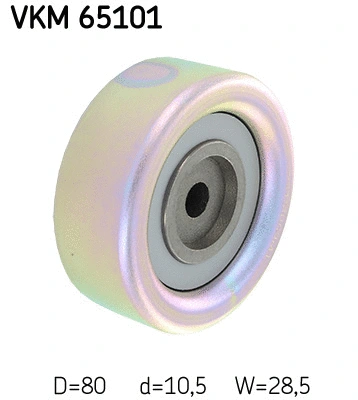 VKM 65101 SKF Паразитный / ведущий ролик, поликлиновой ремень (фото 1)