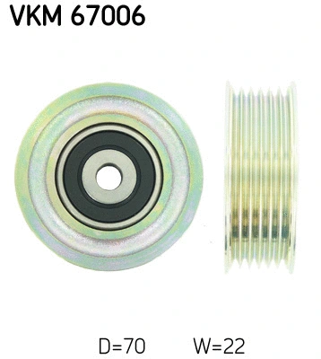 VKM 67006 SKF Паразитный / ведущий ролик, поликлиновой ремень (фото 1)