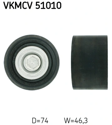 VKMCV 51010 SKF Паразитный / ведущий ролик, поликлиновой ремень (фото 1)