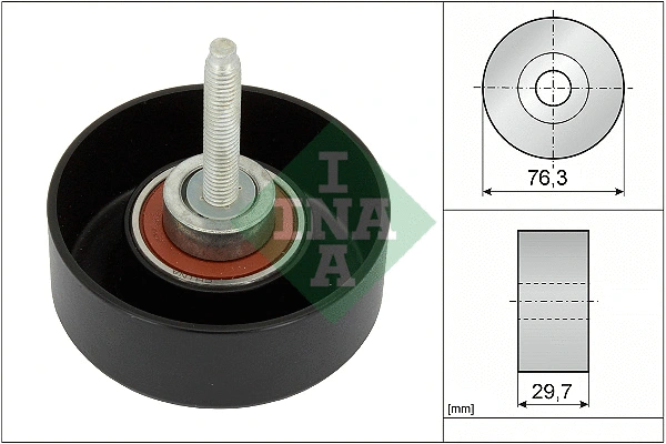 532 0651 10 INA Паразитный / ведущий ролик, поликлиновой ремень (фото 1)