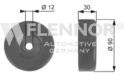 FS99245 FLENNOR Паразитный / ведущий ролик, поликлиновой ремень (фото 2)
