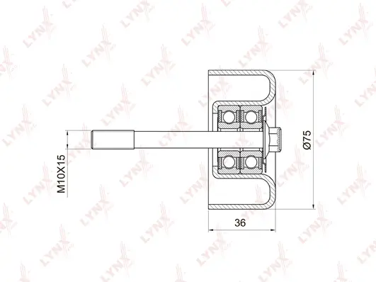 PB-7026 LYNXAUTO Паразитный / ведущий ролик, поликлиновой ремень (фото 1)