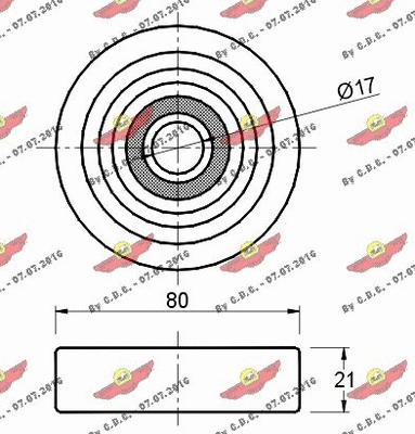 03.675 AUTOKIT Паразитный / ведущий ролик, поликлиновой ремень (фото 2)