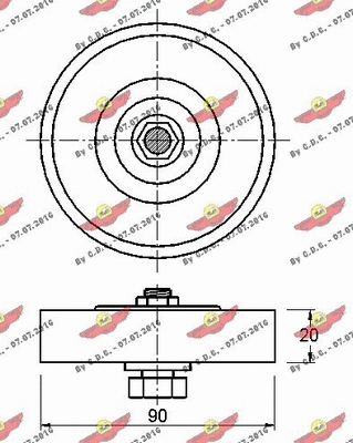 03.81376 AUTOKIT Паразитный / ведущий ролик, поликлиновой ремень (фото 2)