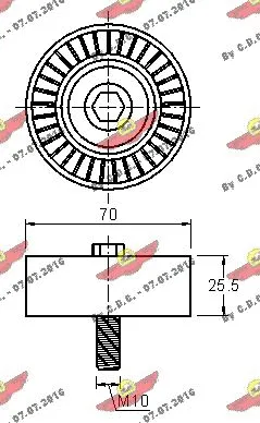 03.81417 AUTOKIT Паразитный / ведущий ролик, поликлиновой ремень (фото 2)