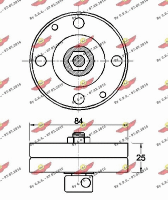 03.81893 AUTOKIT Паразитный / ведущий ролик, поликлиновой ремень (фото 2)