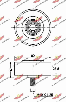 03.81934 AUTOKIT Паразитный / ведущий ролик, поликлиновой ремень (фото 2)